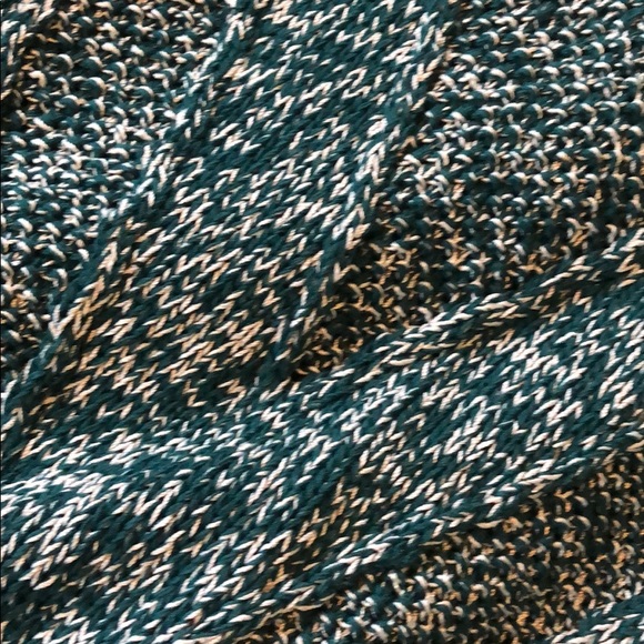 Vintage Teal Knit Sweater with Capped Sleeves - Picture 5 of 5